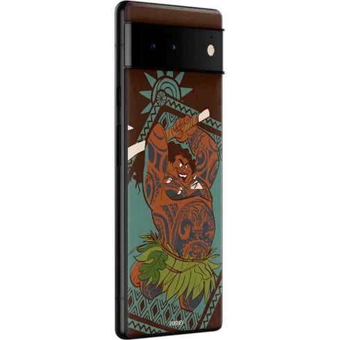 Disney Moana Maui Ready To Fight Google Pixel 6 Pro Skin